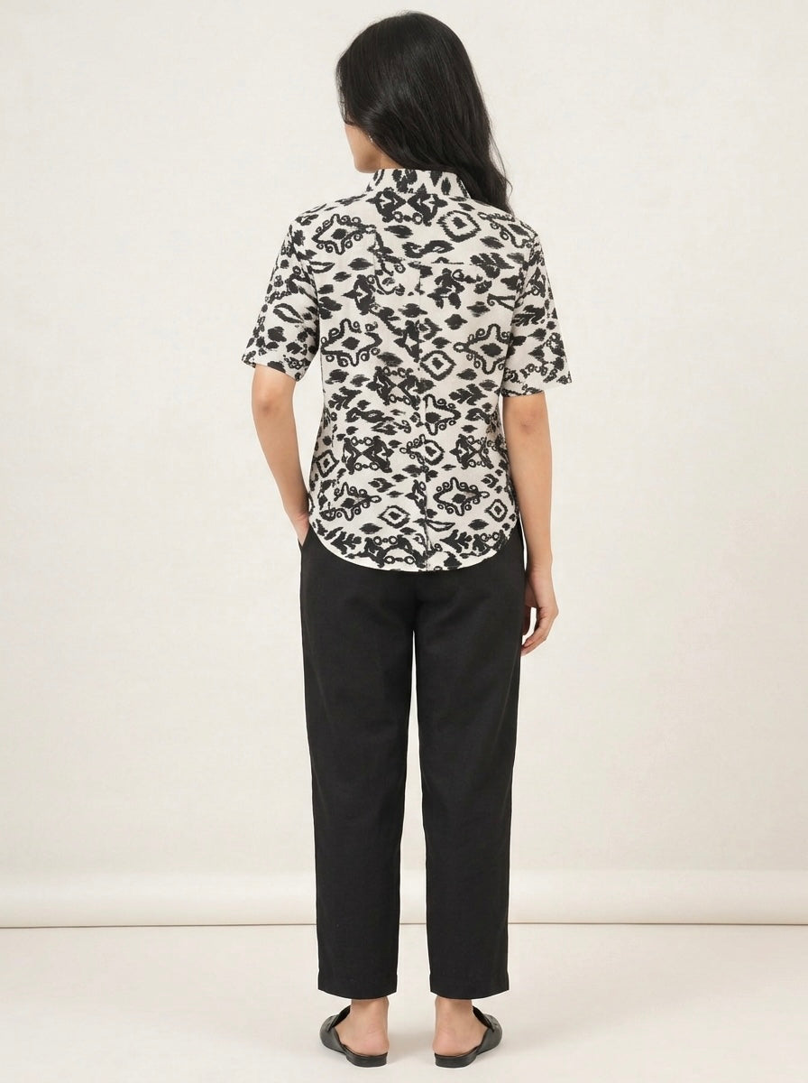 Ikat Print Short-Sleeve Shirt