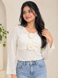 Imported Rosette Knit Top