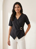 Buckle Wrap Top