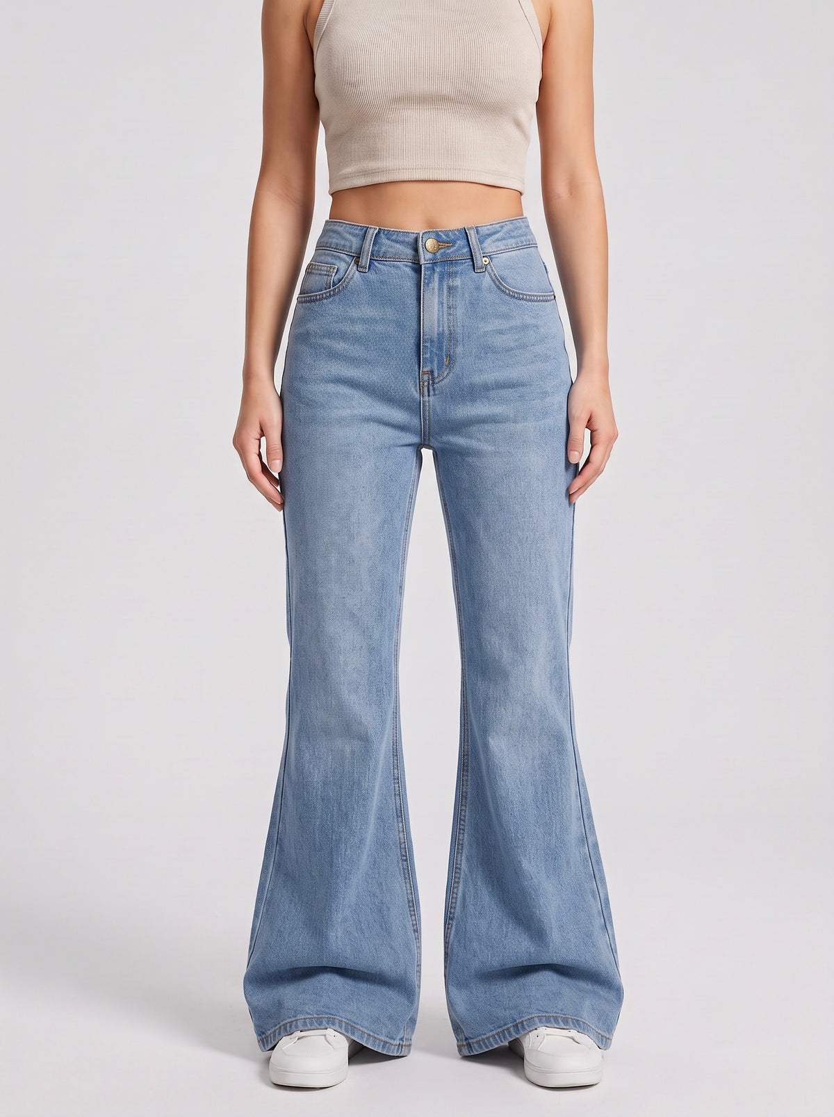 High-Rise Light Boot Cut Jeans