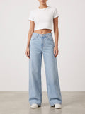 Light Wash Wide-Leg Jeans