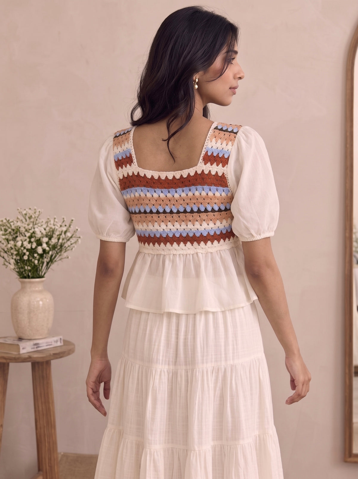 Imported Bohemian Crochet Peplum