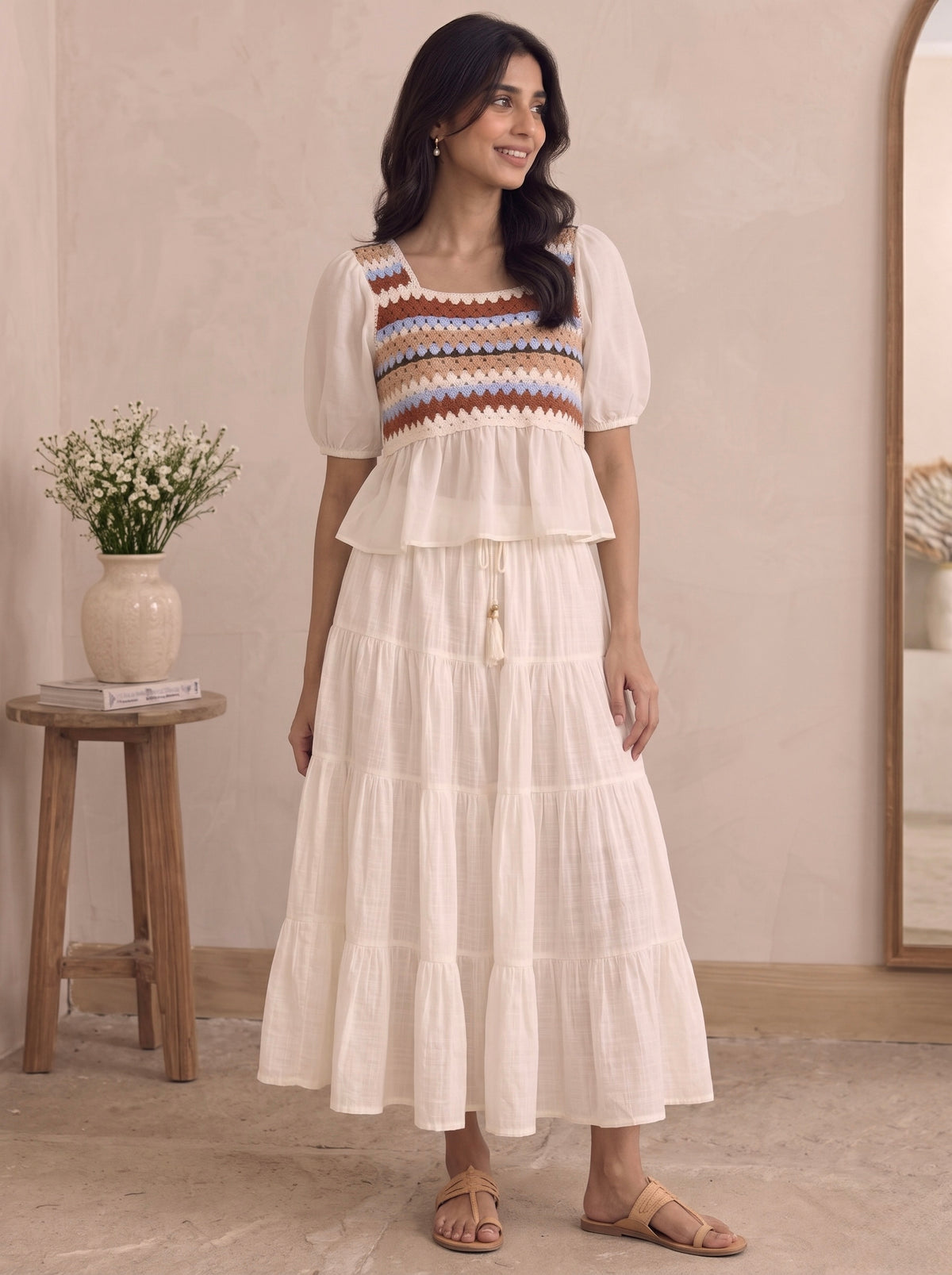 Imported Bohemian Crochet Peplum