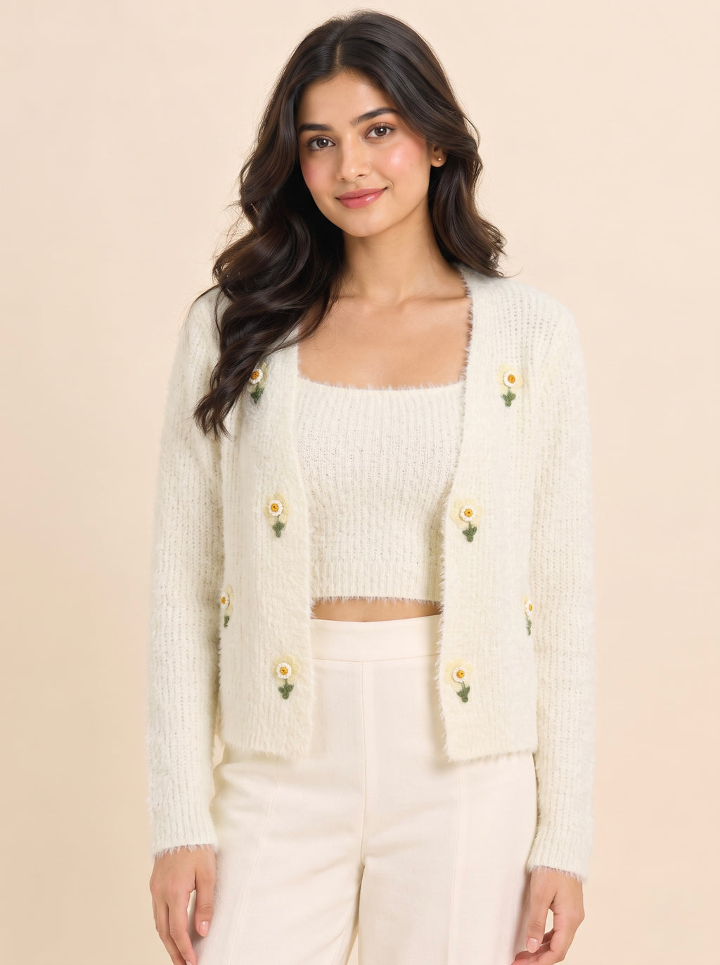 Imported Floral Knit Twinset