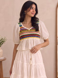 Imported Boho Crochet Peplum Top
