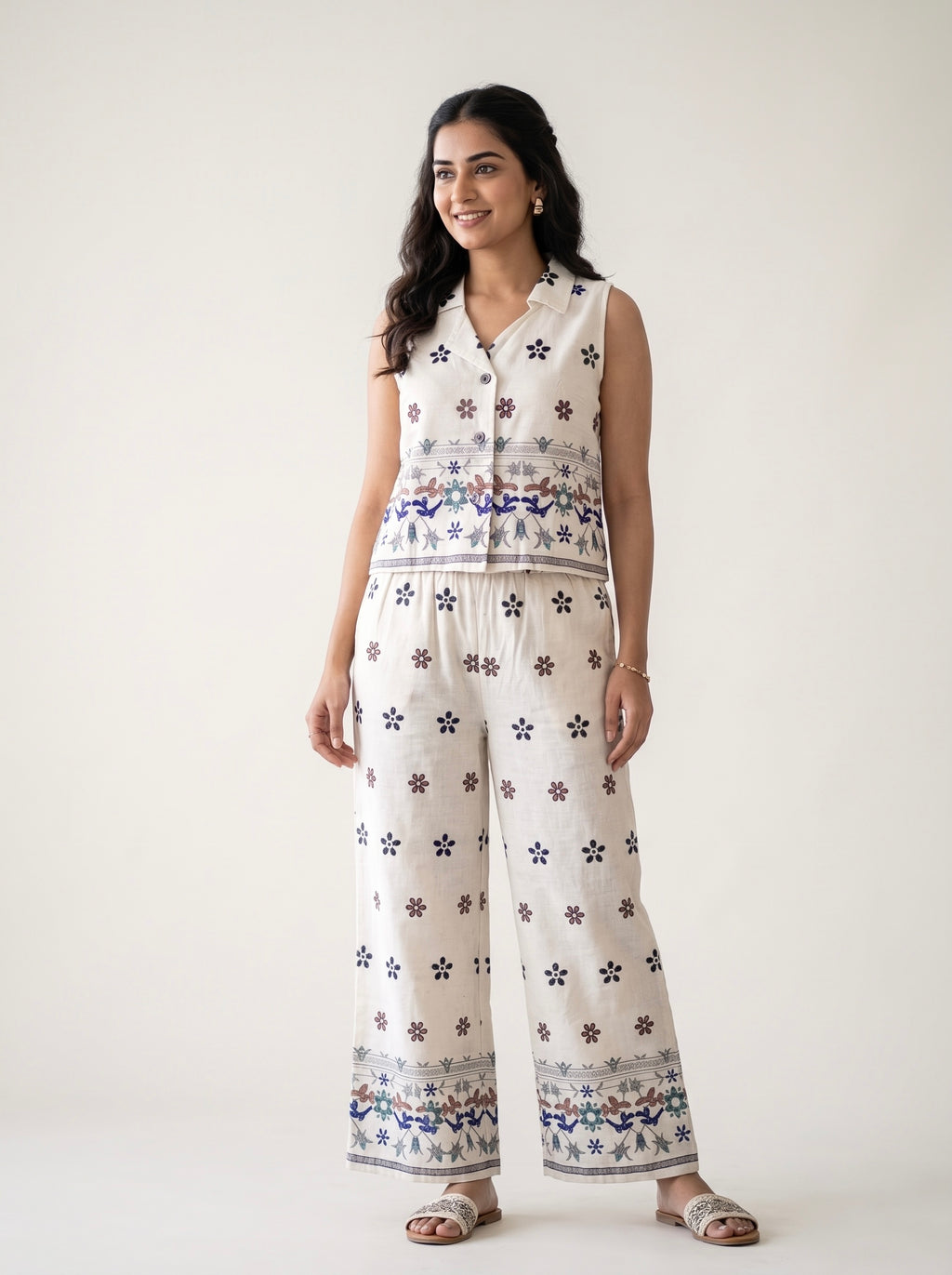 Ivory Floral Co-ord Set
